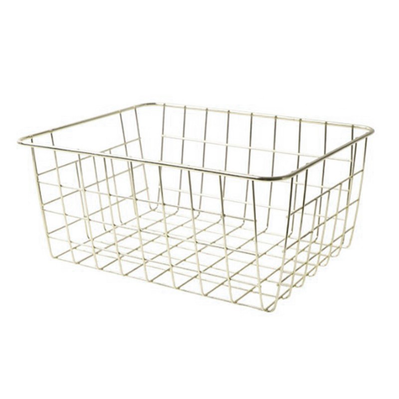 Freezer Basket Rust Proof Large Capacity Iron Storage Bin for