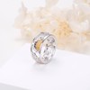 DAOCHONG Sterling Silver You are My Sunshine Sunflower CZ Ring