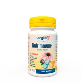 LongLife Nutrimmune® | Echinacea, astragalo, vitamina C, E, A, zinco, selenio, NAC, L glutatione, CoEn Q10, acido folico ed altri estratti vegetali | Difese immunitarie | 2 mesi di trattamento
