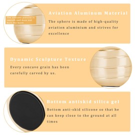CaLeQi Desktop Ball Transfer Gyro Optical Illusion Stress Relief Gadgets, Kinetic Desk Toy Ball for Stress Relief, Anti-anxiety, Focus-concentration