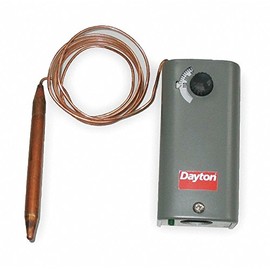 Dayton Line Volt Mechanical Tstat for Heating/Cooling, 24 to 600VAC