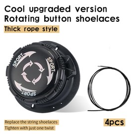 TELAIN 4 pieces Automatic twist laces No installation required, No tying, Sneaker Lock for unisex