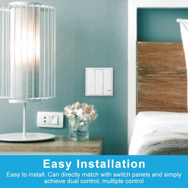 Wireless FR Remote Wall Switch Lamps Control Switch Kit IP54