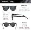 KINGSEVEN Fashion Polarized Sunglasses for Men Women UV400 Protection Ultralight