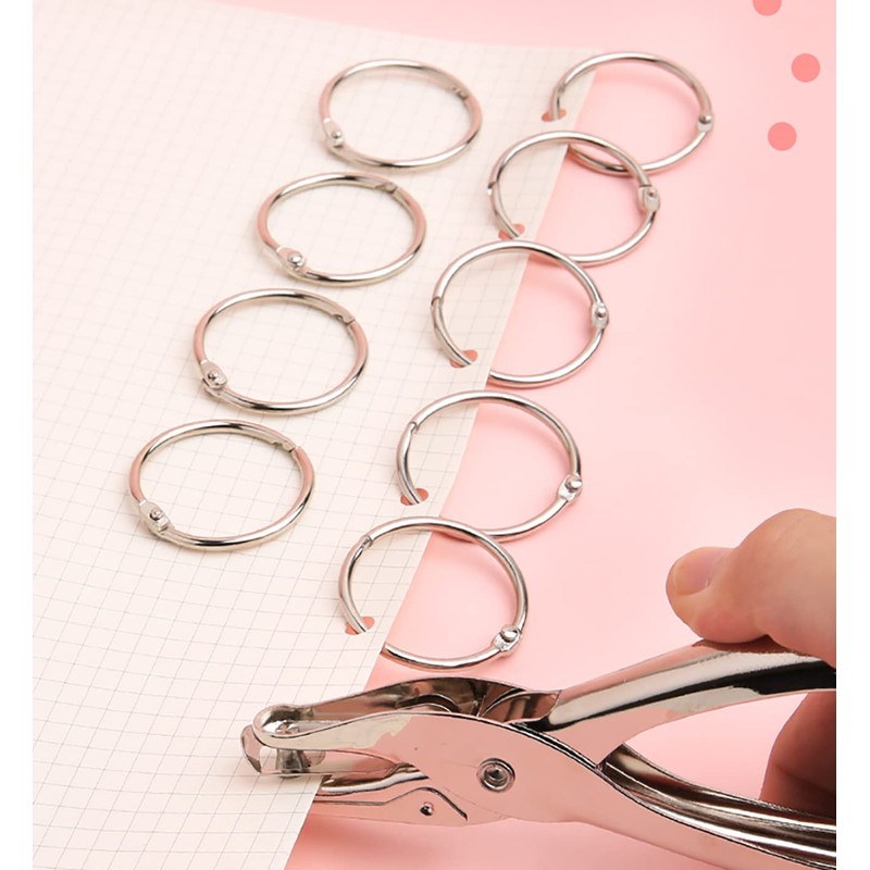 20Pcs Binder Rings Metal Book Ring 1inch Loose Leaf Binders