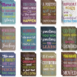 Inspirational Notepads Mini Motivational Notebook Small Pocket Journal Notepads Inspiring Notebook for School Office Travel Present Supplies, 12 Styles (Cute Style,24 Pieces)