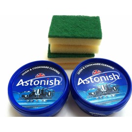 Astonish Oven & Cookware Cleaner | 2 x 8.4 oz With 2 Scrubbers | As Seen on TV