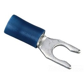 Ideal 83-7061 Insulated Snap Vinyl Spade Terminal, 16 to 14 AWG, 8 in Stud, Tin Plated Brass