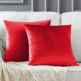GIGIZAZA Cushion Covers, Cushion Cover Pack of 2 Velvet Decorative Throw Pillow Covers Cases Set Pillow Case for Sofa Bedroom and Car