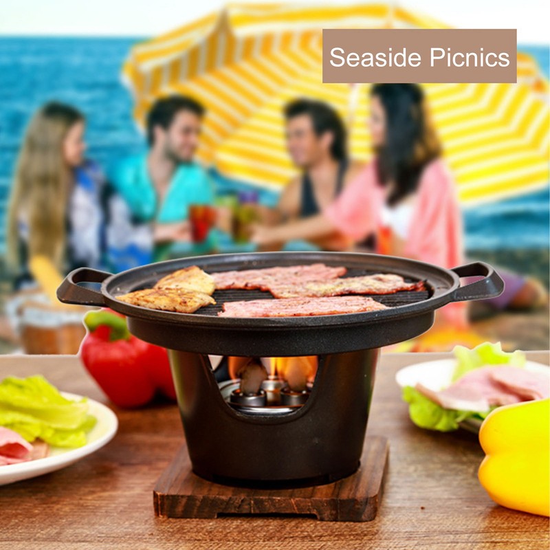 Mini BBQ Grill Stick Proof Smokeless Portable Tabletop Barbecue Grill