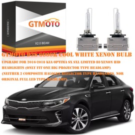 GTMOTO para faros delanteros Kia Sorento Sportage Soul Optima SX HID D3S Xenon 6000 K blanco brillante frío D3SC1 reemplaza las luces de proyector OEM bi-xenón, paquete de 2 unidades