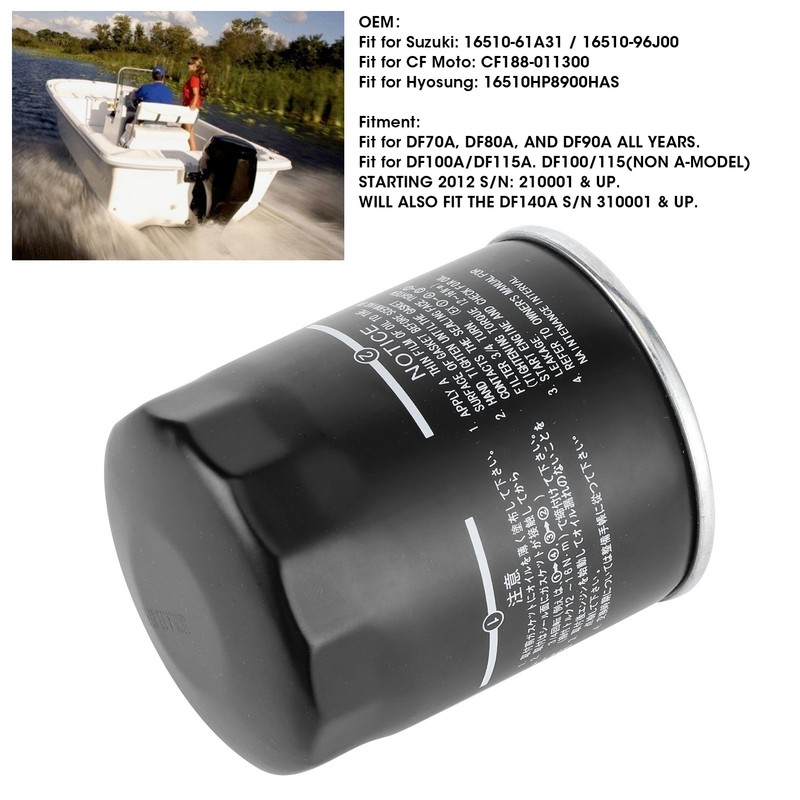 Oil Filter Outboard 16510‑61A31 Four Stroke Engine Replacement Fit for