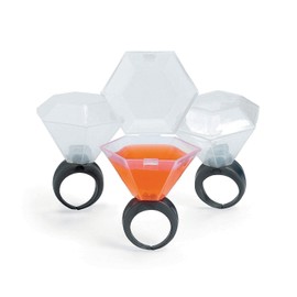 Plastic Wedding Ring Shot Glass (12, Clear) Bridal party favors