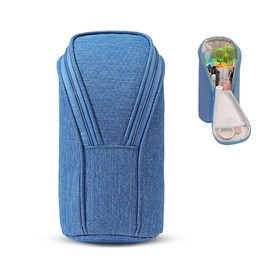 Gsrhzd Pencil Case, Aesthetic Special Pencil Case with Compartments, Standing Cute Pencil Bag for Women Kids Boys Girls Adult, Cyan