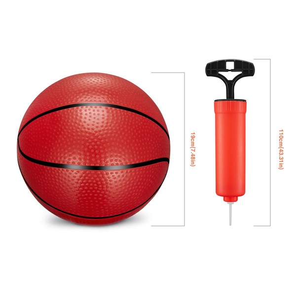 BESTTY Toddler/Kids Replacement Mini Toy Basketball Rubber Basketball for Kids,Teenager6.29 Basketballs (3PCS with Pump)