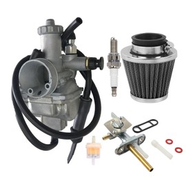WHFZN LT-F160 Carburetor For Suzuki LT160E LT-F160 LT160 Quadrunner 160 Carb 1989-2003 Replace 13200-03400 With Air/Fuel Filter Petcock Valve