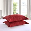 MarCielo 2-Piece Embroidered Pillow Shams, King Decorative Microfiber Pillow Shams