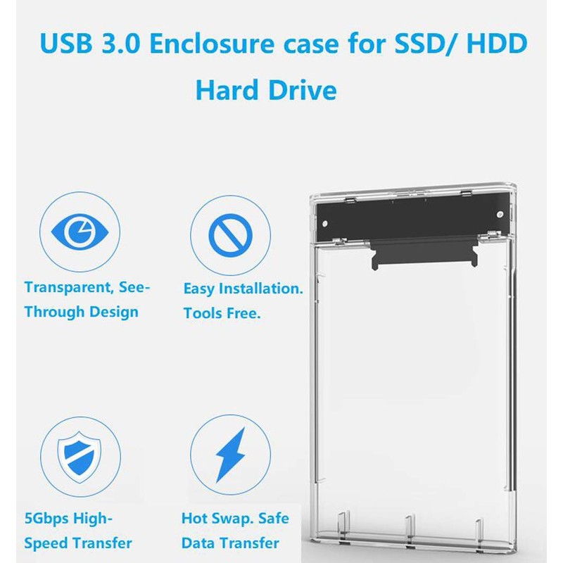 T Tersely 2.5-Inch SATA to USB 3.0 Tool-Free External Hard