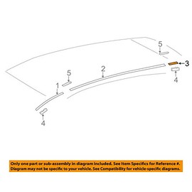TOYOTA Genuine 75553-0R030 Roof Molding