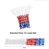 Weforu 2 Pack Heavy Duty Basketball Net, Red/White/Blue Nylon, 12
