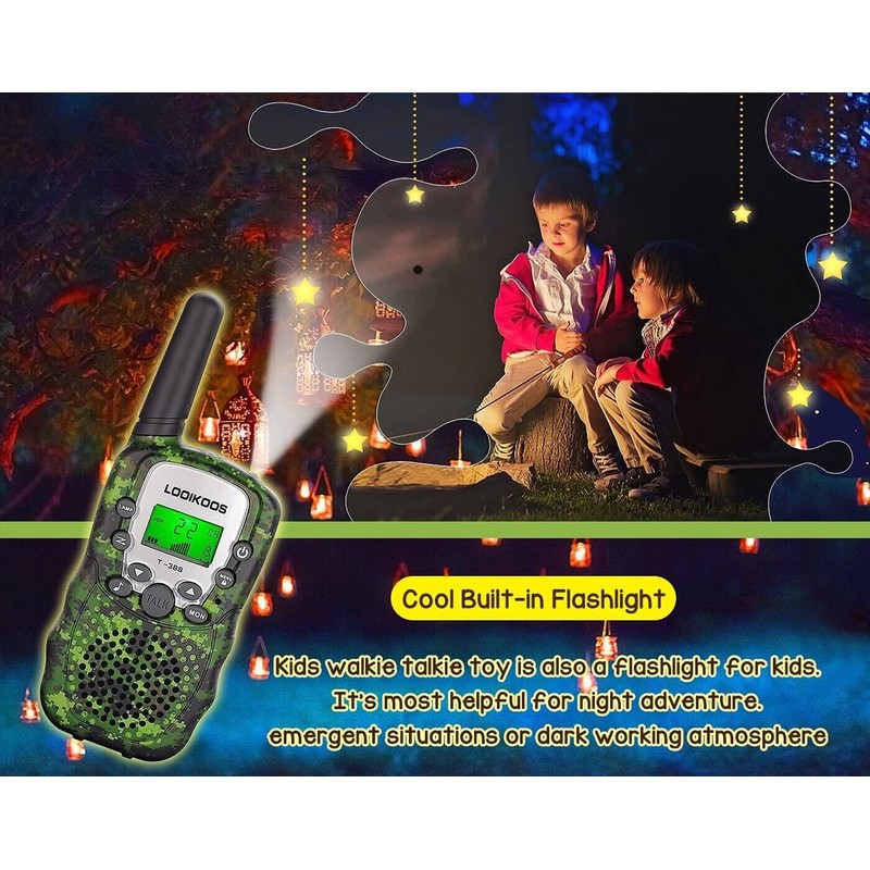 LOOIKOOS Walkie Talkies for Kids, 3 KMs Long Range Children.
