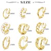 Kakonia 9 Pairs 14K Gold Clip On Earrings for Women