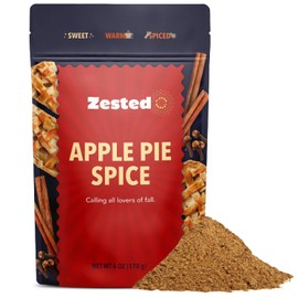 Apple Pie Spice - XL 6 oz Bag - Zested Autumn-Inspired Natural Spice Blend - Gluten-Free and Nut-Free - Goes Great on Snacks, in Baked Treats, and Dips and Spreads