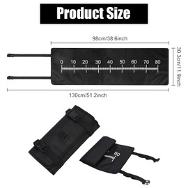 Fishing Unhooking Mat 98 x 130 cm, Carp Unhooking Mat with Tape Measure, Fishing Unhooking Mat, Fishing Predator Unhooking Mat, Fishing Carp Mat, Foldable Carp Mat, for Beginners Outdoor Carp Trout