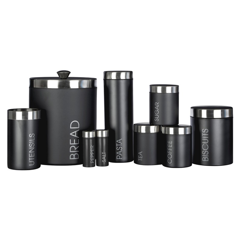 Premier Housewares 508549 Liberty Salt and Pepper Set - Black