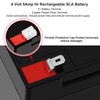 Miady 6V 5Ah Rechargeable Sealed Lead Acid Battery (2 Pack)