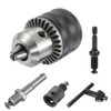 Saiper 1.5-13mm Capacity 1/2-20UNF Key Drill Chuck with Hex Shank,