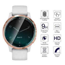 NEWZEROL Pack of 4 Screen Protectors Compatible with Garmin Vivoactive 4S, TPU High Resolution Scratch-Resistant Anti-Fingerprint Screen Protector for Garmin Vivoactive 4S