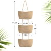TeoKJ Over the Door Hanging Basket, 3-Tier Woven Cotton Wall-Mounted