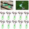 10 Pcs Green Silver Fishing Rod Extra Loud Alarm Dual