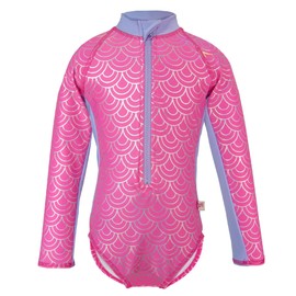 Mermaids 123 Traje de Baño Rashguard Fancy Scales (MX/US, Edad, 4, Fancy Scales)