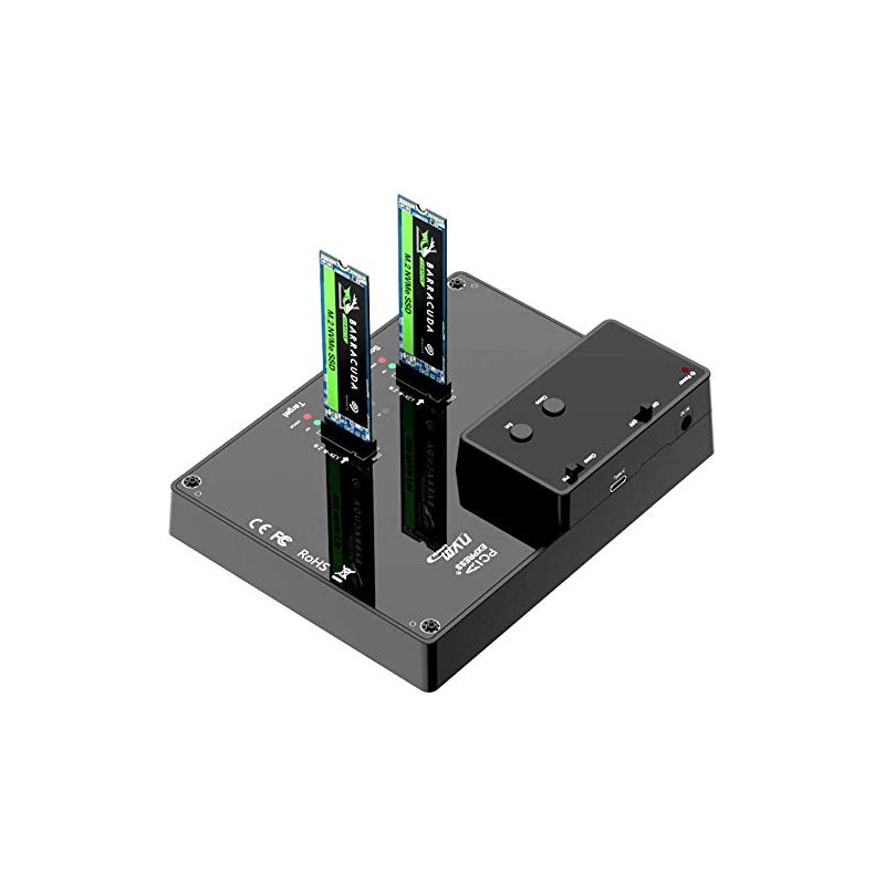 KALEA-INFORMATIQUE USB Docking Station for 2 SSD M2 NGFF NVMe