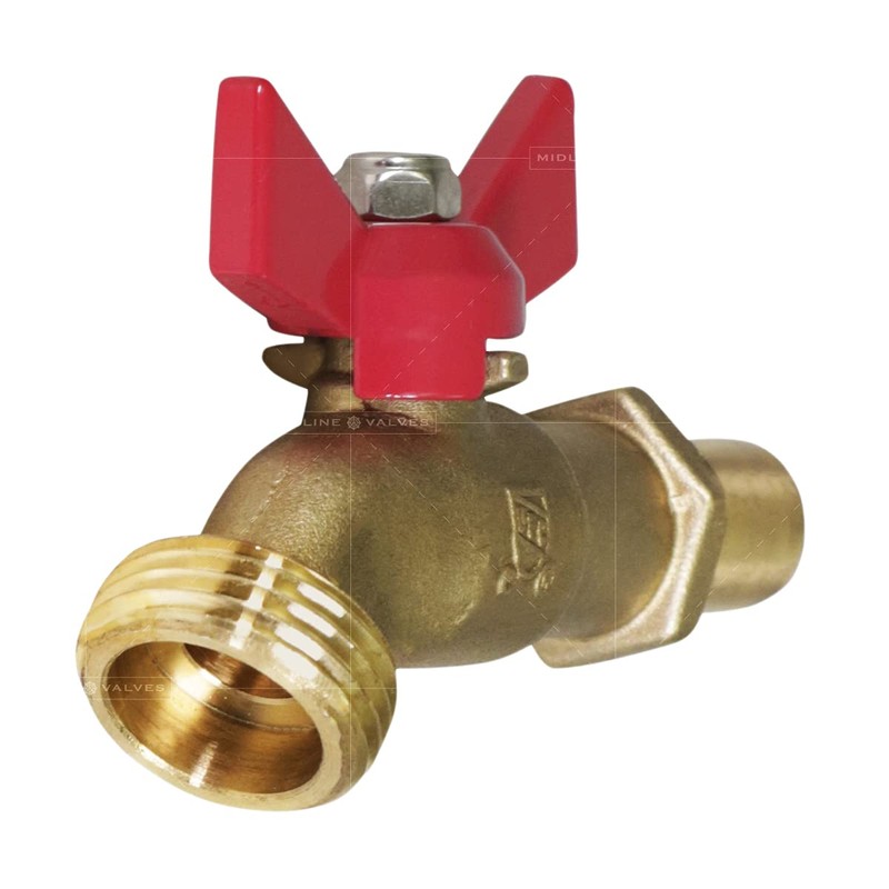 Midline Valve 12CETY-NL Extended Street Hose Bib Boiler Drain, 1/2’’