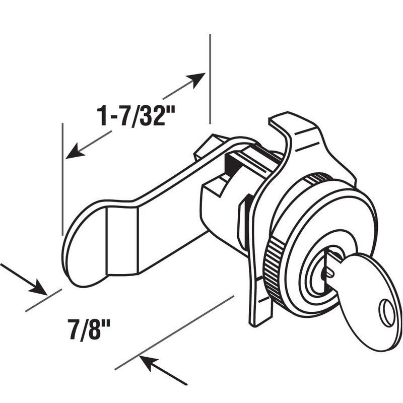 Prime-Line S 4125 Mailbox Lock – Replacement, Multipurpose Mailbox Lock