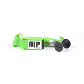 RIP Premium Bodyboard Coiled Wrist Leash (No Swivel) – Thick Long PU Coil Cord/Leg Rope, Velcro Stap Cuff – Surfboards, Boogie, Body Boards, Stand-Up Paddle-Boards, SUP Replacement (Neon Green)