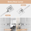 ANNFUZ Square Entry Lever Door Handle Lock and Keys Locking