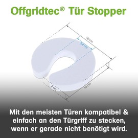 Set of 5 Offgridtec Door Stops White Very Robust Foam Clamp Protection Child Safety Baby Protection Against Crushing for Doors Windows Drawers