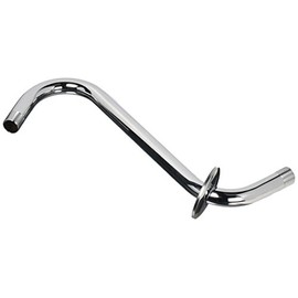 EZ-FLO 11 Inch S-Shape Brass Shower Arm and Flange, 1/2 Inch MIP Connection, Chrome, 15057