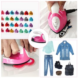 Mini Plancha para Ropa, OUDAR Mini Plancha para Manualidades, Mini Plancha para Cuentas Planchar Plantilla para Manualidades, Sirve para Plachar Beads, Parches, Hama Beads y Cuentas para Plancha.