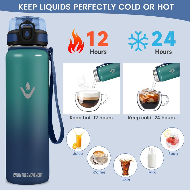 Vikaster Stainless Steel Water Bottle, 500 ml Stainless Steel Drinking