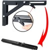 2 Pack Folding Shelf Bracket 12IN Metal Triangle Table Bench
