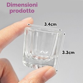 4 Pezzi Mini Vetro, Strumenti Per Manicure, Forniture Artistiche Manicure Fai -Da -Te, Tazza Di Colore Manicure.