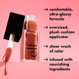 e.l.f. e.l.f. Glow Reviver Lip Oil, Nourishing Tinted Lip Oil For A High-shine Finish, Infused With Jojoba Oil, Vegan & Cruelty-free, Rose Envy