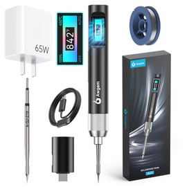 Awgem Soldering Iron Kit, 100W High Power Mini Soldering Iron With C210I Tip, Automatic Temperature Adjustment, 2 Seconds Fast Heating(390°F-840℉), Soldering Iron for Precision Repair., Black