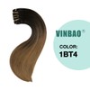 VINBAO Clip in Hair Extensions Human Hair Thick End Double