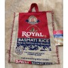 Royal Basmati Rice Burlap Bag Zipper Handle Reusable Hippie Tote